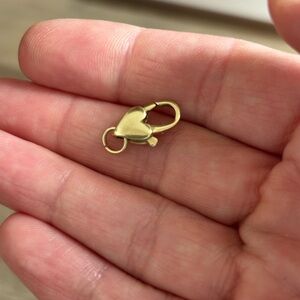 14k Gold Heart Lobster Clasp/Connector